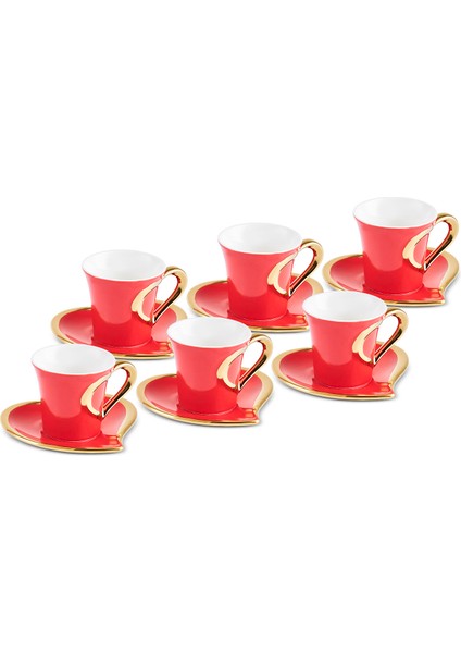 Kalpten 6 Kişilik Kahve Fincan Takımı 90 ml