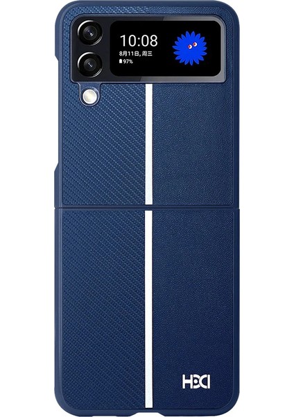 Samsung Galaxy Z Flip 4 Kılıf HBC-155 Lizbon Kapak - Lacivert