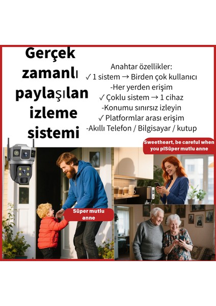 Sım Kartlı 4g • 6mp Çift Lens • Güneş Enerjili • Tam Renkli Gece Görüşü • Çift Yönlü Ses • IP66 • 2'li Kamera Seti