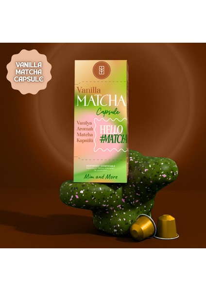 Vanilla Matcha Kapsül - Nespresso Uyumlu, Vanilya Aromalı Matcha Tozu, 10'lu Paket fiyatları