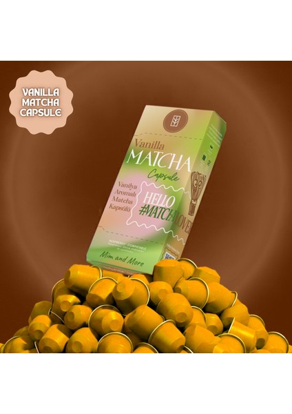 Vanilla Matcha Kapsül - Nespresso Uyumlu, Vanilya Aromalı Matcha Tozu, 10'lu Paket modelleri