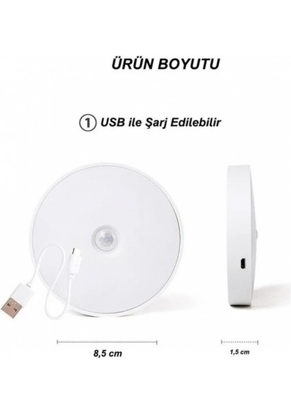 Şarjlı Sensörlü Gece LED Lambası Egonex modelleri
