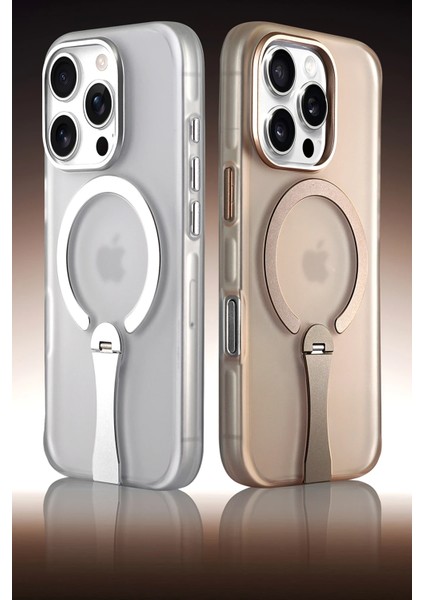 Apple iPhone 16 Pro Max HBC-354 Kunlun Standlı Magsafe Kapak - Çöl Titanyum indirimleri