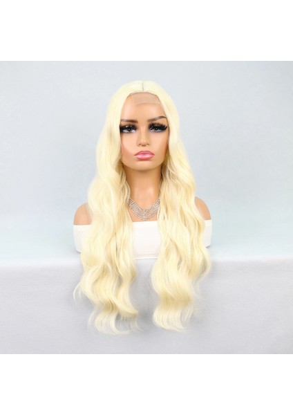 Uzun Dalgalı Platin Tül Peruk