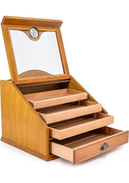 Puro Humidoru - Klasik Puro Saklama Kutusu Cam Kapaklı fırsatları