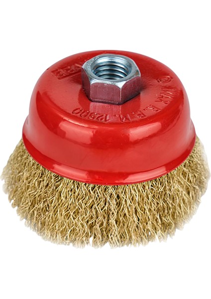 Fixonic Eratool ERA10038 65MM Saçaklı Çanak Fırça Sarı Telli