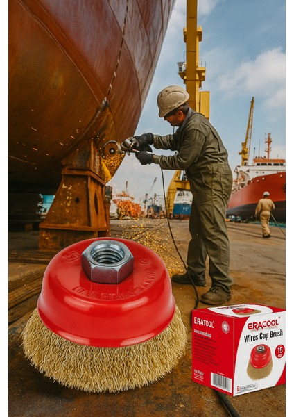 Fixonic Eratool ERA10038 65MM Saçaklı Çanak Fırça Sarı Telli fiyatları