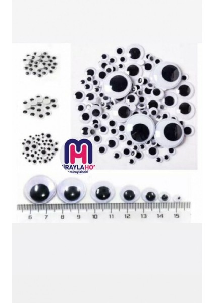 15 mm Oynar Göz Siyah 50 Çift modelleri