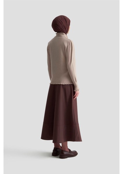 Fırfır Detaylı Kazak 25KD7007 Taş indirimleri