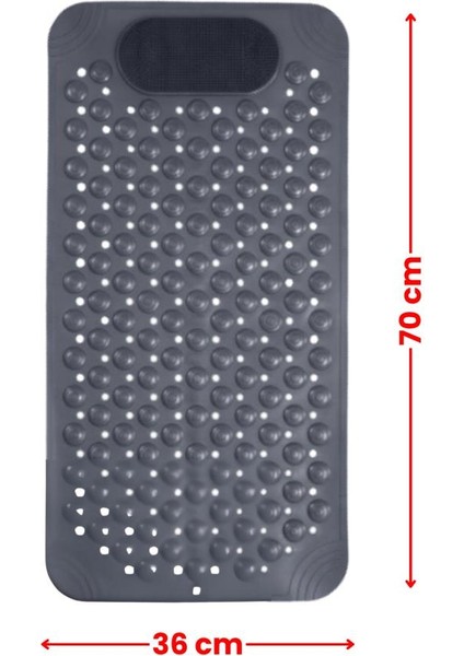 Vantuzlu Dikdörtgen Banyo Duş Kaydırmaz Paspas, Küvet Içi Banyo Zemini Ayak Masaj Halısı (70X36CM) fiyatları