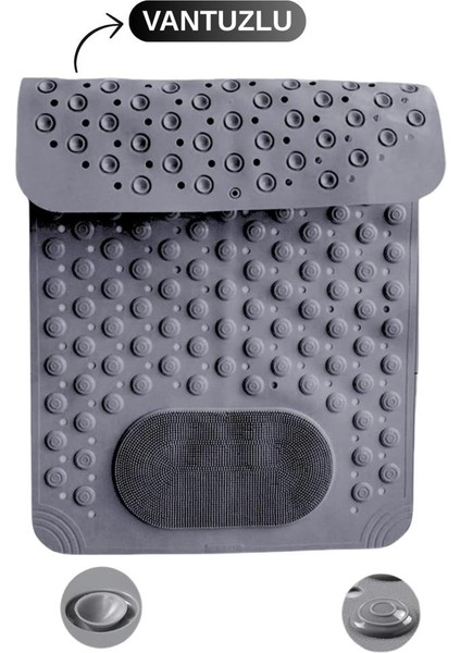 Vantuzlu Dikdörtgen Banyo Duş Kaydırmaz Paspas, Küvet Içi Banyo Zemini Ayak Masaj Halısı (70X36CM) modelleri