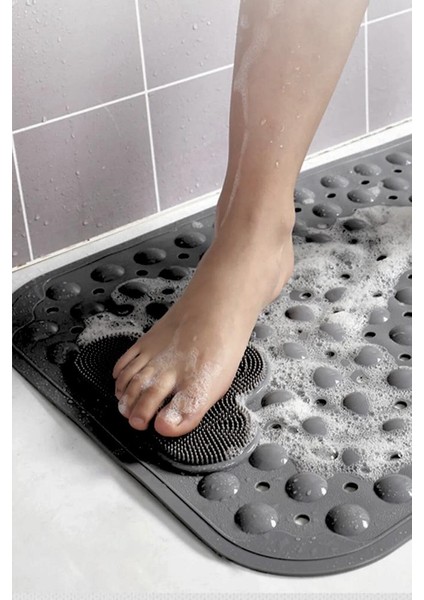 Vantuzlu Dikdörtgen Banyo Duş Kaydırmaz Paspas, Küvet Içi Banyo Zemini Ayak Masaj Halısı (70X36CM) fırsatları