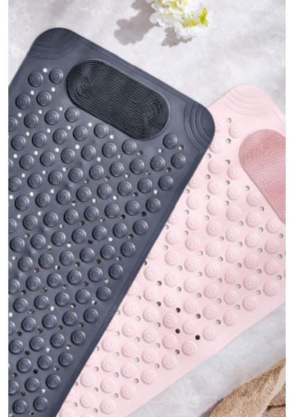 Vantuzlu Dikdörtgen Banyo Duş Kaydırmaz Paspas, Küvet Içi Banyo Zemini Ayak Masaj Halısı (70X36CM) indirimleri