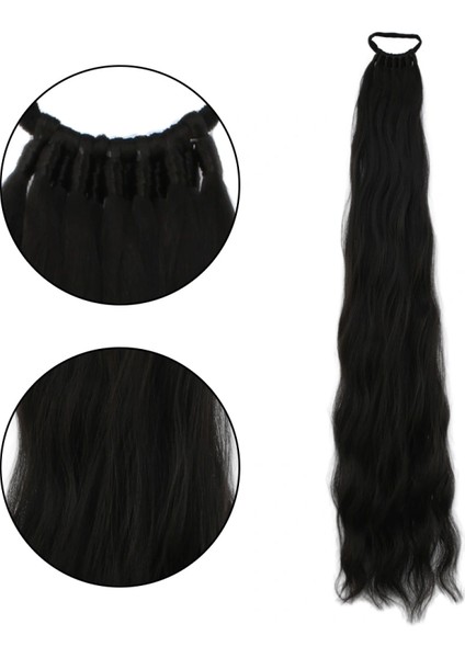 Lastik Tokalı At Kuyruğu Su Dalgalı - Kahverengi fiyatları