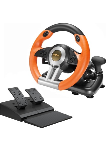 Pxn V3 Pro Yarış Direksiyonu Seti – Pedallı 180° Oyun Direksiyonu Turuncu (Pc/ps4/xbox/switch)