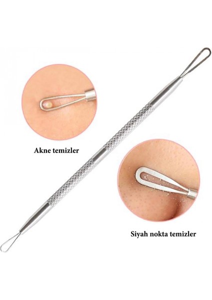 Paslanmaz Çelik Siyah Nokta Sivilce ve Akne Temizleyici Set 3'lü Kit indirimleri