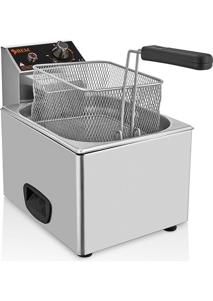 Tekli Kapaklı 5 Lt Elektrikli Fritöz