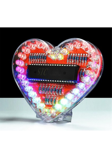 Lehimleme Uygulama Kiti Kalp Şeklinde LED Işık Lehimleme Projesi Rgb LED Dıy Kit Yeni Başlayanlar Öğrenci Kökleri (Yurt Dışından) fiyatları