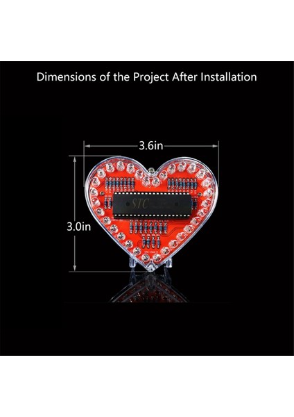 Lehimleme Uygulama Kiti Kalp Şeklinde LED Işık Lehimleme Projesi Rgb LED Dıy Kit Yeni Başlayanlar Öğrenci Kökleri (Yurt Dışından) fırsatları