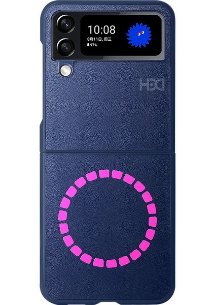 Samsung Galaxy Z Flip 4 Kılıf HBC-156 Forum Magneticsafe Kapak - Lacivert