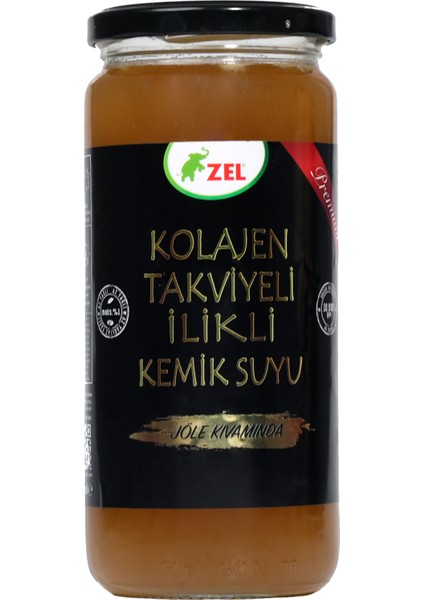 Premium Ilikli Kemik Suyu 480 Ml- Takviyeli Jöle Kıvamında - 6'lı