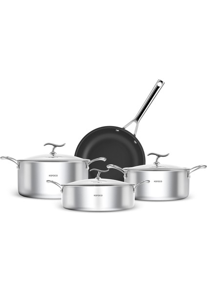 Plasma Steel 316+ 3ply 7 Parça Tencere Seti