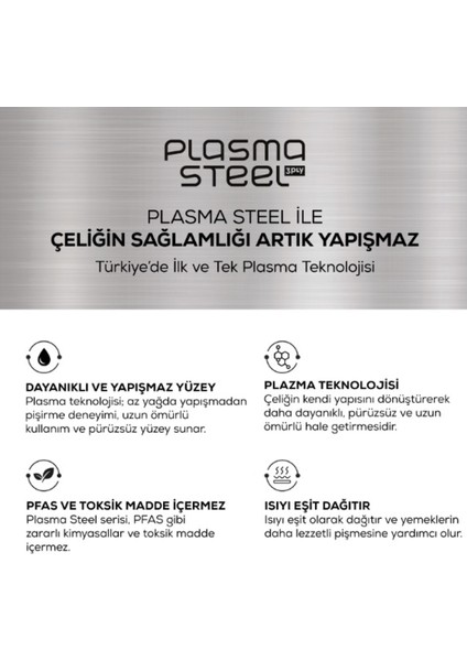 Plasma Steel 316+ 3ply 7 Parça Tencere Seti