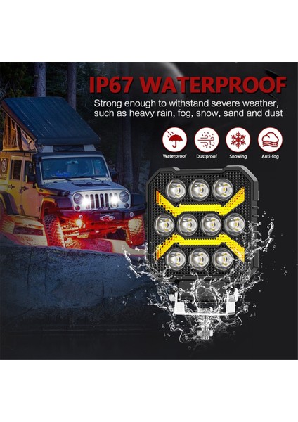 Araba LED Iş Işığı 4 Inç Far Far Beyaz Sarı Offroad Sürüş Spot Işığı Sis Drl Kamyon Arabalar Için Işık Suv Boat (Yurt Dışından) fırsatları