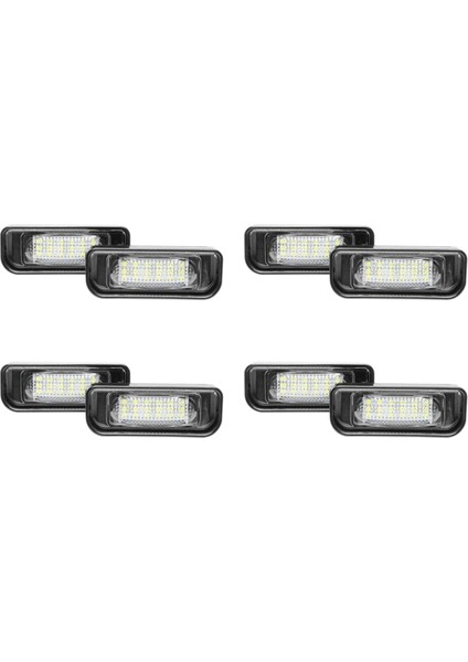 8pcs Beyaz LED Numaralı Plaka Plaka Işık Lambası Benz W220 S Sınıf 1999-2005 (Yurt Dışından)