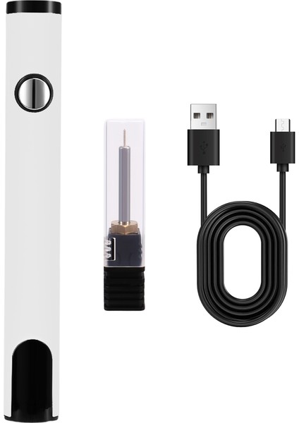 510 Iplik Pil Sepeti Kalemi Elektrikli Havalandırma Demir Kaynak Kiti Sıcak Iplik Başı Beyazla Ayarlanabilir Voltaj (Yurt Dışından)