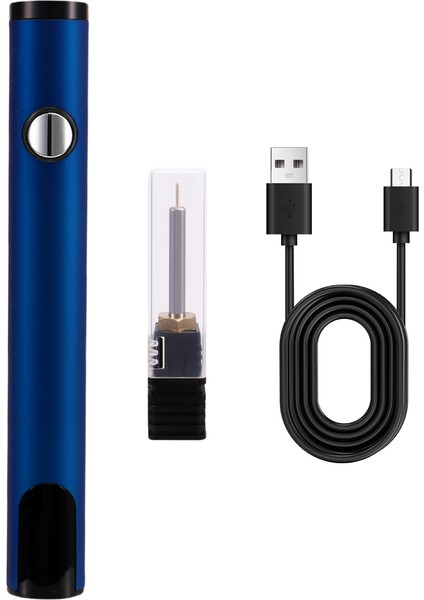 510 Iplik Pil Sepeti Kalemi Elektrikli Havalandırma Demir Kaynak Kiti Sıcak Iplik Kafası Mavisi ile Ayarlanabilir Voltaj (Yurt Dışından)