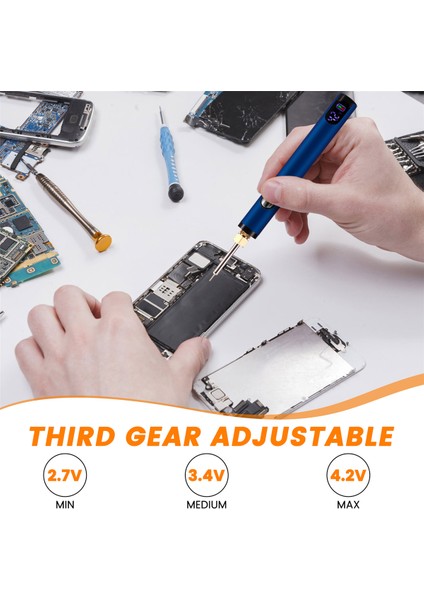 510 Iplik Pil Sepeti Kalemi Elektrikli Havalandırma Demir Kaynak Kiti Sıcak Iplik Kafası Mavisi ile Ayarlanabilir Voltaj (Yurt Dışından) indirimleri