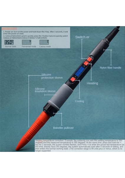 Dijital Ekran Sabit Sıcaklıkta Elektrikli Lehimleme Demir D61 Bakım Özel Lehim Aracı 936 Ab Fişi (Yurt Dışından) modelleri