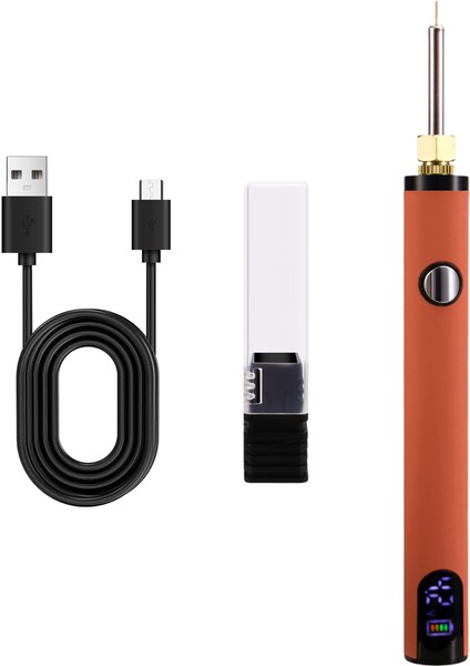 510 Iplik Pil Sepeti Kalemi Elektrikli Havalandırma Demir Kaynak Kiti Sıcak Iplik Kafası ile Ayarlanabilir Voltaj Turuncu (Yurt Dışından) fiyatları