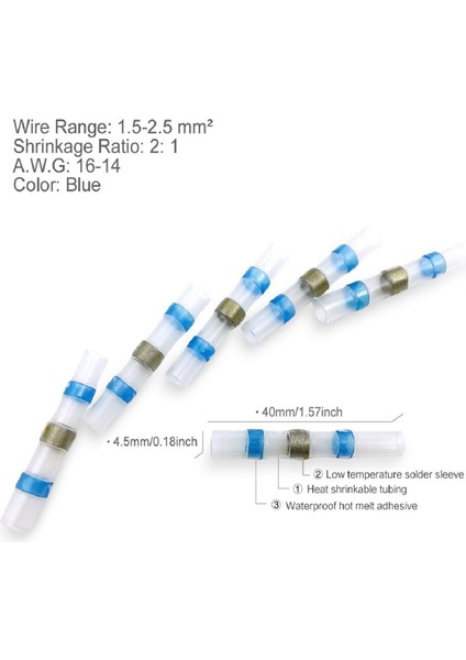 150PCS Lehim Contası Tel Konektörü Sopoby Lehim Contası Isı Büzülme Popo Konektörleri Terminaller Bakır (Yurt Dışından) fırsatları