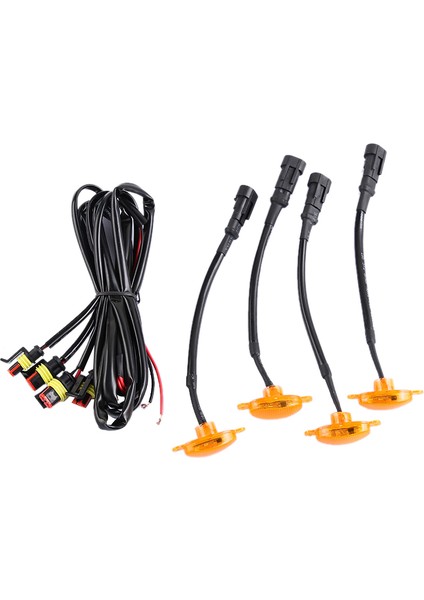 [fiş ve Play] Araba LED Ön Izgara Füme Amber Işık Gündüz Koşu Lambası Evrensel Pikap Suv Kamyon Sedan (Yurt Dışından)