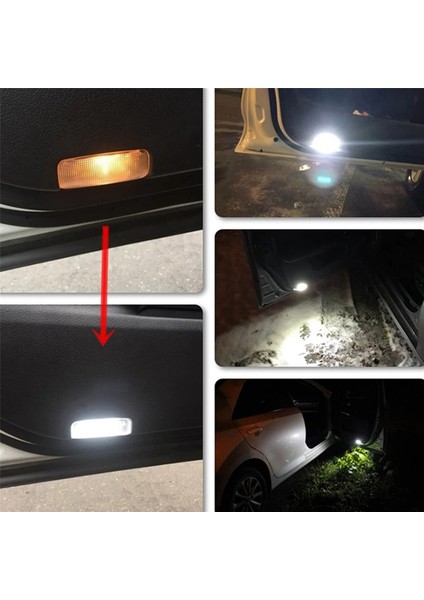 Toyota Land Cruiser 200 Serisi 150 Serisi Prado Mk4 J150 Lexus ES240 IS250 LED Nezaket Kapısı Light White (Yurt Dışından) indirimleri