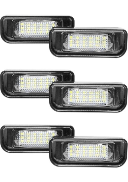 6pcs Beyaz LED Numaralı Plaka Plaka Işık Lambası Benz W220 S Sınıf 1999-2005 (Yurt Dışından)