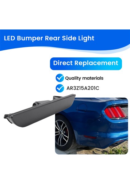 LED Tampon Arka Yan Işık Markeri Kırmızı Lamba Ford Mustang Için Sinyal Yan Işıkları 2010-2014 AR3Z15A201C AR3Z15A201D (Yurt Dışından) fırsatları