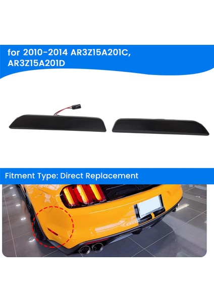 LED Tampon Arka Yan Işık Markeri Kırmızı Lamba Ford Mustang Için Sinyal Yan Işıkları 2010-2014 AR3Z15A201C AR3Z15A201D (Yurt Dışından) indirimleri