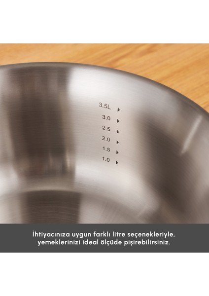 Power Steel 316+ 3ply Spirit Indüksiyon Tabanlı 8 Parça Çelik Tencere Seti