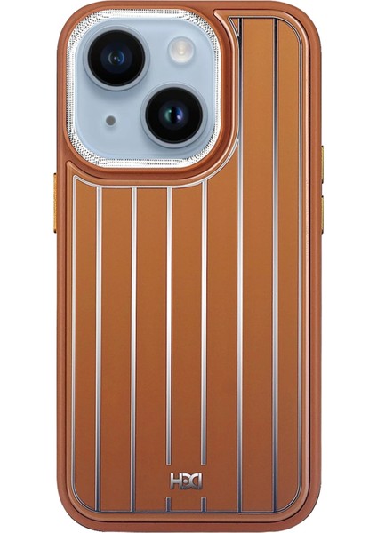 iPhone 15 Kılıf HBC-190 Kolaj Kapak - Kahverengi