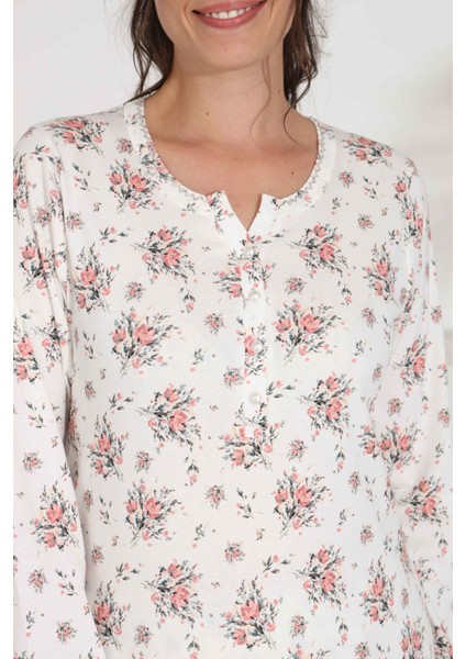 %100 Pamuk Uzun Kol Kadın Pijama Takımı 98290 indirimleri