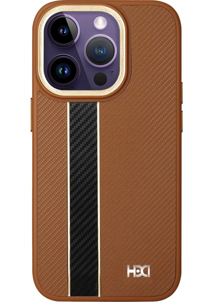 iPhone 15 Pro Kılıf HBC-163 Times Kapak - Kahverengi