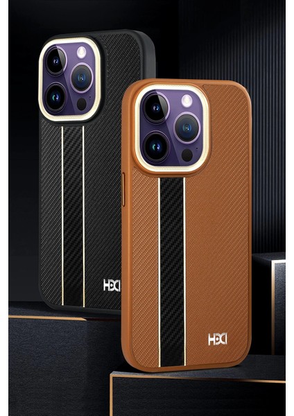 iPhone 15 Pro Kılıf HBC-163 Times Kapak - Kahverengi fırsatları