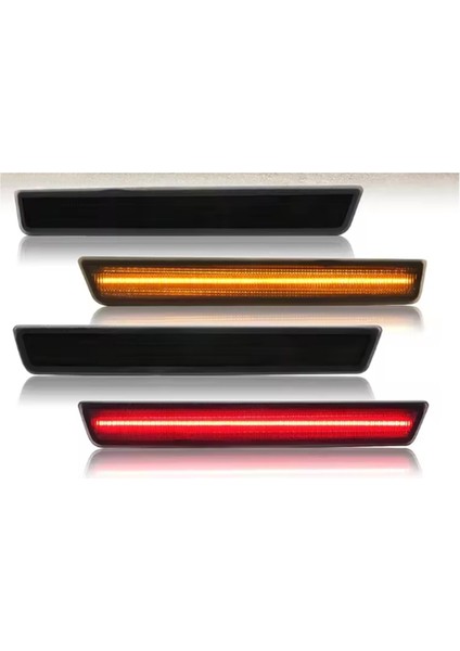 Dodge Challenger Için 2015-2022 Lens LED Yan Işaretçi Lambası Amber Ön Kırmızı Arka Yan Çamurluk Reflektör Işıkları (Yurt Dışından) fiyatları