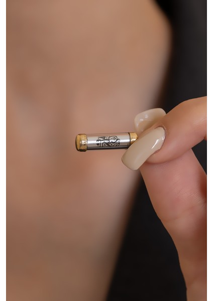 14 Ayar Altın Gri Cevşen Dua Kolye Ucu modelleri