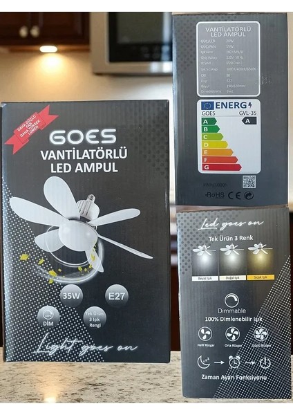 Tavan Vantilatörü Kumandalı LED Işık Fan 3 Renk Vantilator Duy' a Montaj Olur Kolay Kurulum fiyatları