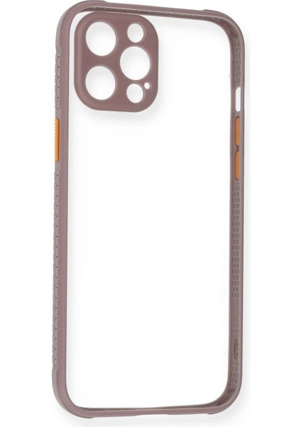iPhone 12 Pro Max Kılıf Miami Şeffaf Silikon - Açık Mor - A5789-2724