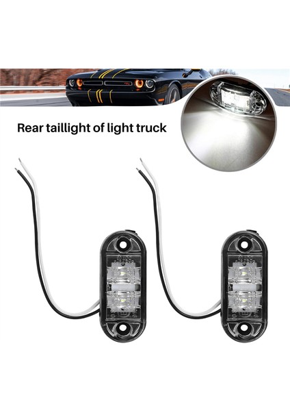 4x LED Işık Tarafı Genel Kamyon Römorku Van Beyaz (Yurt Dışından) indirimleri